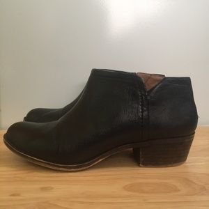 Lucky Brand Black Leather Ankle Booties
